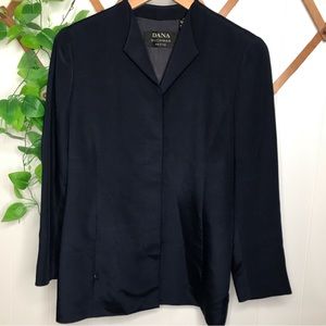 Dana Buchman Silk/Wool Blend Blazer Top 4 petite